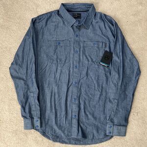 Magpul Button Down Shirt Mens 2XL Weekender Chambray Blue Texas Utility